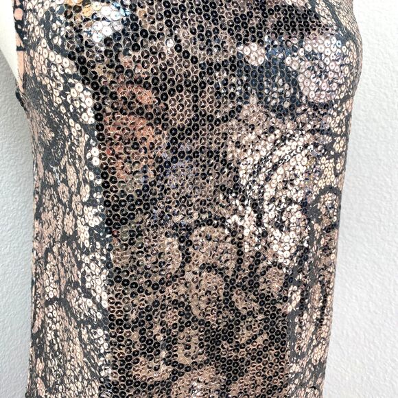 Silence & Noise Sequin Tunic Tank Top Small Whimsy Fairy Goth Boho Festival Glam - Picture 4 of 14